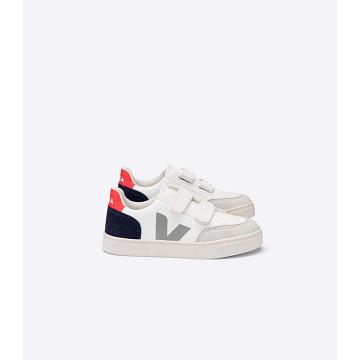 Veja V-12 CHROMEFREE Kids' Shoes White | NZ 751HAP